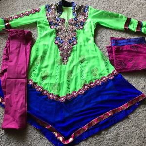 NEW Indian Pakistani Shalwar Kameez 3 pc.